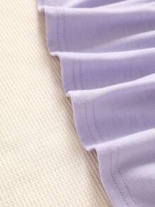 Đầm em bé Viên lá sen màu trơn - Màu tím - Xem 4