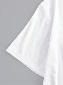 Manfinity Men Cartoon Graphic Drop Shoulder Tee - White - View 4