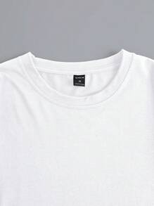 Manfinity Men Cartoon Graphic Drop Shoulder Tee - White - View 5