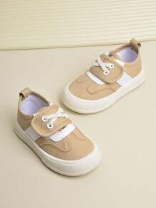 男孩交叉魔術貼運動戶外帆布鞋 - 卡其色 - 查看 6