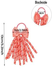 20入組小女童蝴蝶結裝飾可愛髮圈適用於頭髮裝飾用品