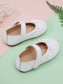 女孩花朵裝飾甜美風和可愛戶外瑪麗珍鞋