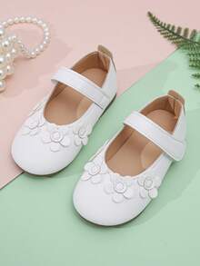 女孩花朵裝飾甜美風和可愛戶外瑪麗珍鞋