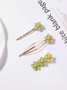 3 piezas Horquilla con diseño de flor - Multicolor - Ver 4