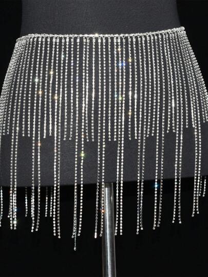 Crystal Tassel Decor Belt