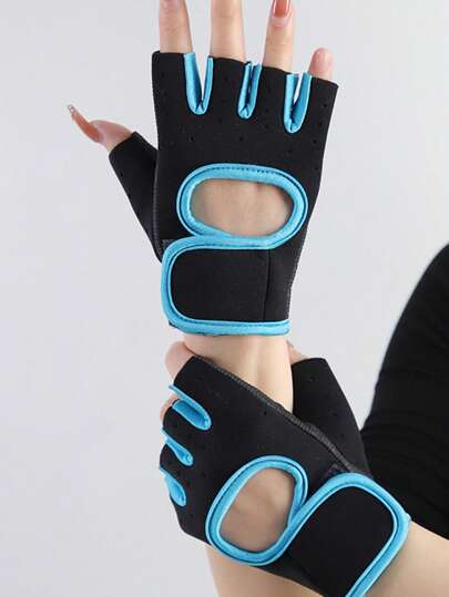 1雙戶外騎行健身半指手套