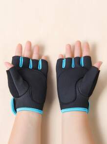 1雙戶外騎行健身半指手套 - 彩色 - 查看 2
