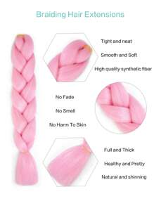 Bím tóc tổng hợp dài dài - Hồng - Xem 6