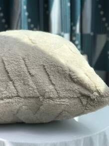 2入組無填充物素色靠墊套卡其色絨布抱枕套適用於沙發沙發客廳 - 卡其色 - 查看 3