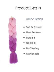 Trenza de pelo sintético largo largo - Multicolor - Ver 5