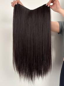 Kẹp Trong Phần Mở Rộng Tóc Tổng Hợp Dài Thẳng - màu nâu - Xem 4