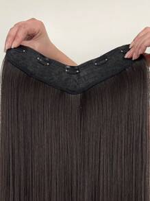 Kẹp Trong Phần Mở Rộng Tóc Tổng Hợp Dài Thẳng - màu nâu - Xem 5