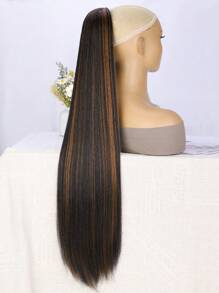 超長直筒馬尾合成纖維接髮 - 間色 - 查看 3