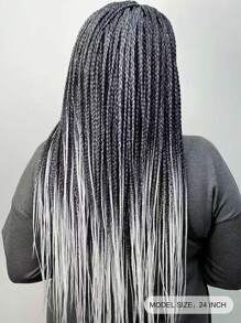 件裝大號編織頭髮 24 英寸適合婦女和兒童日常假期和角色扮演編織服裝黑色灰色白色多色時尚合成頭髮鉤針接髮實用而靈活的高溫頭髮 - 彩色 - 查看 3