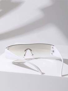 女士特大号 Y2K 户外时尚眼镜 - 銀色 - 查看 4