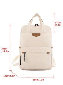 LECEY 轻便防盗背包时尚旅行包钱包大容量工作包休闲旅行背包 - 白色 - 查看 2