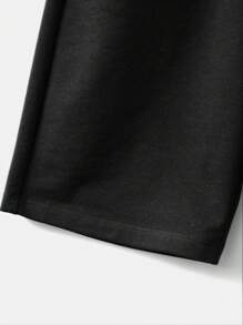 RueChic Boys Drawstring Waist Track Shorts - Black - View 3