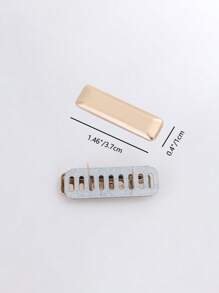 2 piezas de accesorios de metal aleatorios simples de bricolaje adecuados para la decoración de bolsas - Dorado - Ver 5