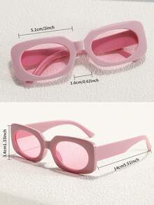 3副女士方框時尚太陽鏡適合日常生活 - 彩色 - 查看 3