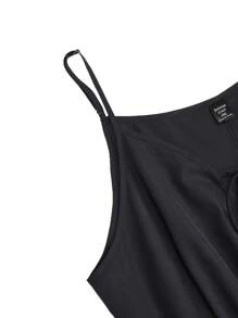 SHEIN Clasi Plus Floral Print Tie Front Cami Dress - Multicolor - View 3