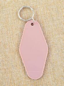 1入組女士花卉和字母圖形時尚鑰匙扣用於裝飾 - 藕粉色 - 查看 2