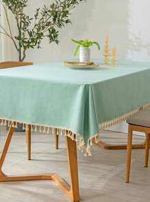 1 Tua Rua Trang Trí Khăn Trải Bàn, Hiện Đại Polyester Chống Dầu Bàn Cho Phòng Ăn - màu xanh lá - Xem 3