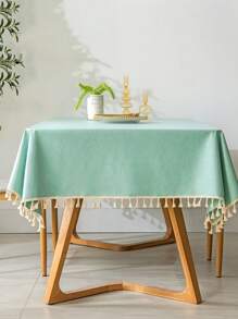 1 Tua Rua Trang Trí Khăn Trải Bàn, Hiện Đại Polyester Chống Dầu Bàn Cho Phòng Ăn - màu xanh lá - Xem 4