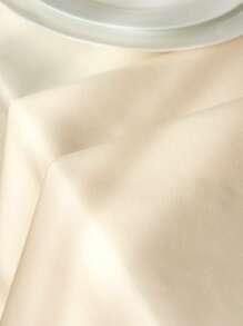 1片防水防油桌布,tpu塗層抗污染純色餐桌蓋台布茶幾桌布織物桌巾 - 米色 - 查看 3