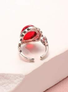 Anillo con diseño de oval - Burdeos - Ver 4