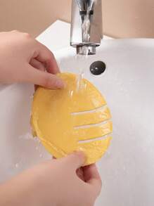 1 件塑料肥皂盒，现代纯色壁挂式肥皂架，适用于家庭和浴室家居浴室装饰秋季装饰 - 黑色 - 查看 5