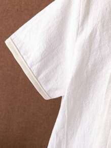 SHEIN Bộ thời trang bé trai Nút Xếp li Khối Màu Giải trí - Nhiều màu - Xem 4