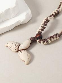 Fish Tail Charm Necklace - Multicolor - View 2