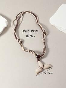 Fish Tail Charm Necklace - Multicolor - View 5