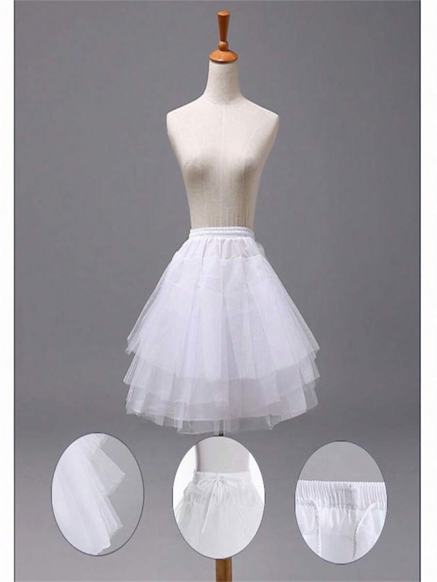 Váy lót trơn tối giản thời trang thu đông dành cho nữ - trắng - Xem 1