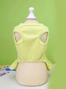 1 Đầm Thú Cưng Thêu Hoa Cho Chó Và Mèo Cho Mùa Hè - Màu vàng - Xem 3