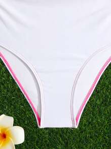 Tween Girl Ombre One Piece Swimsuit - Multicolor - View 3