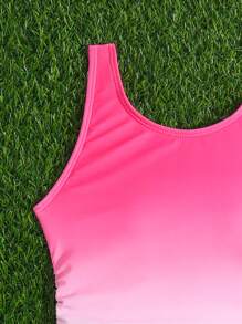 Tween Girl Ombre One Piece Swimsuit - Multicolor - View 4