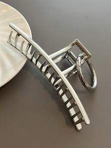 DAZY 1入組女士圓圈裝飾時尚髮爪適用於頭髮裝飾用品 - 銀色 - 查看 3