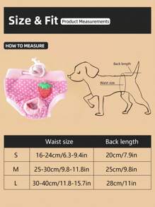 1 quần vệ sinh thú cưng họa tiết chấm bi cho chó và mèo khỏe mạnh - Hồng - Xem 3