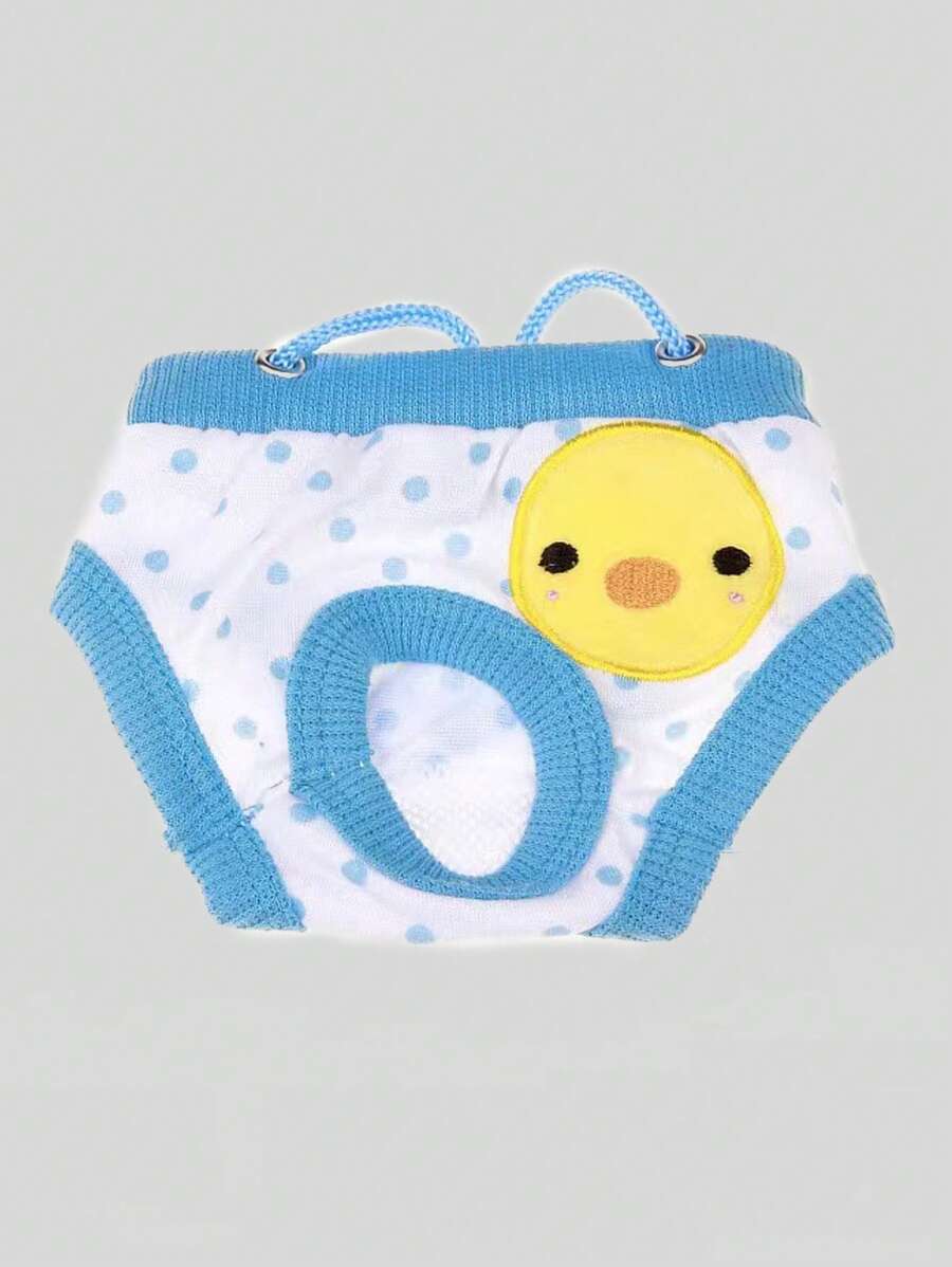 1 chiếc quần vệ sinh thú cưng thêu hình chú vịt hoạt hình cho chó và mèo khỏe mạnh - Nhiều màu - Xem 1