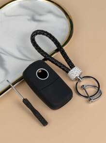 3 Cái/bộ Silicone Chìa Khóa Có Móc Khóa Chống Trộm Và Tua Vít Tương Thích Với Xe Volkswagen Gấp Chìa Khóa Xe Ô Tô - Nhiều màu - Xem 3