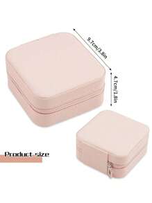 Jewelry Box Jewelry Storage Box Portable Earrings, Earrings, Bracelets, Necklaces, Rings, Small Exquisite Mini Box - Pink - View 5