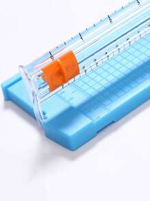 1入組素色格子圖案切菜板學校簡易多功能切紙機 - 粉色 - 查看 3