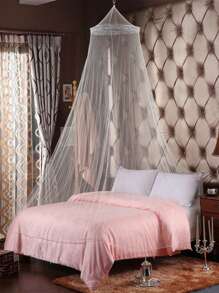 1 pieza Mosquiteros de red de malla unicolor modernista poliéster para casa - Azul - Ver 5