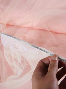 1 pieza Mosquitera ribete con encaje liso color minimalista de tela para casa - Blanco - Ver 3