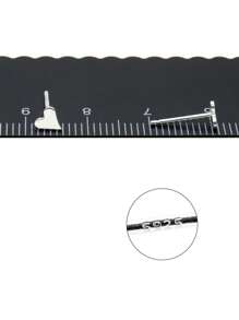 愛心設計銀耳釘 - 銀色 - 查看 5