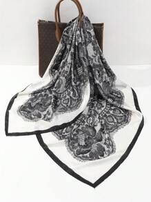 Khăn Rằn In Hoa - trắng - Xem 1