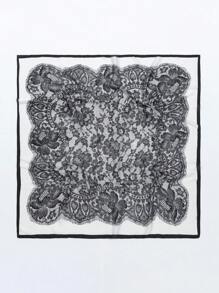 Khăn Rằn In Hoa - trắng - Xem 2