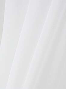 1入組女士素色褶邊優雅披肩適用於日常 - 白色 - 查看 3