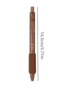 1 Miếng Đồ họa Chữ cái Màu sắc tùy ý Bút Gel - Cà phê nâu - Xem 4